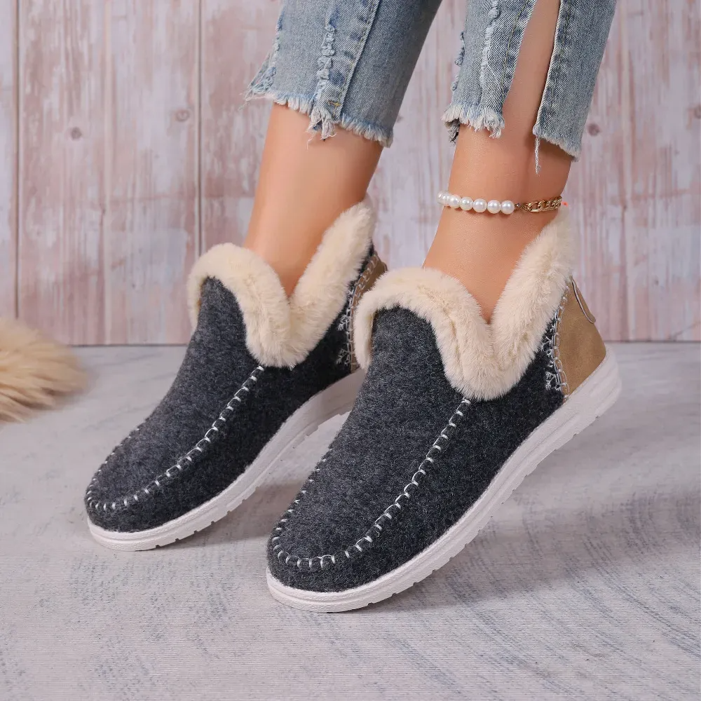 Orthopedic Winter Wool Snow Boots Cozy Winter Slipper