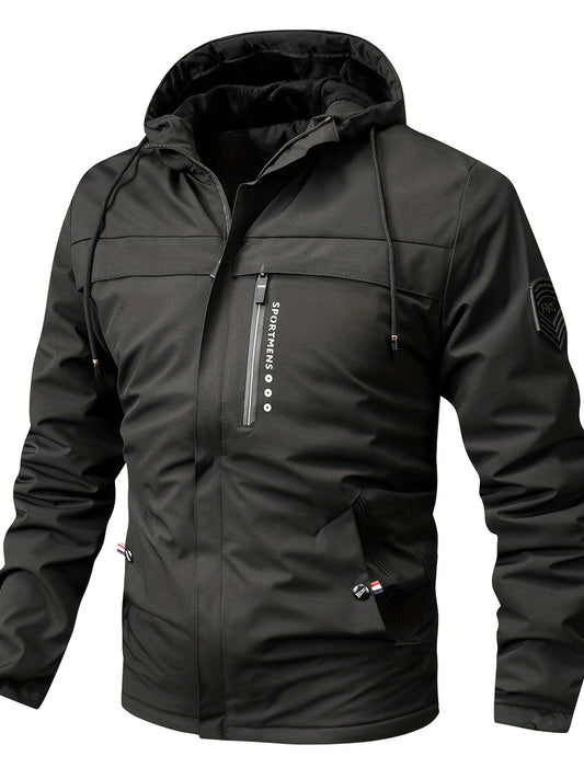 Warm Water Resistant Mens Hoodie Outdoor Coat - OutfitLondon