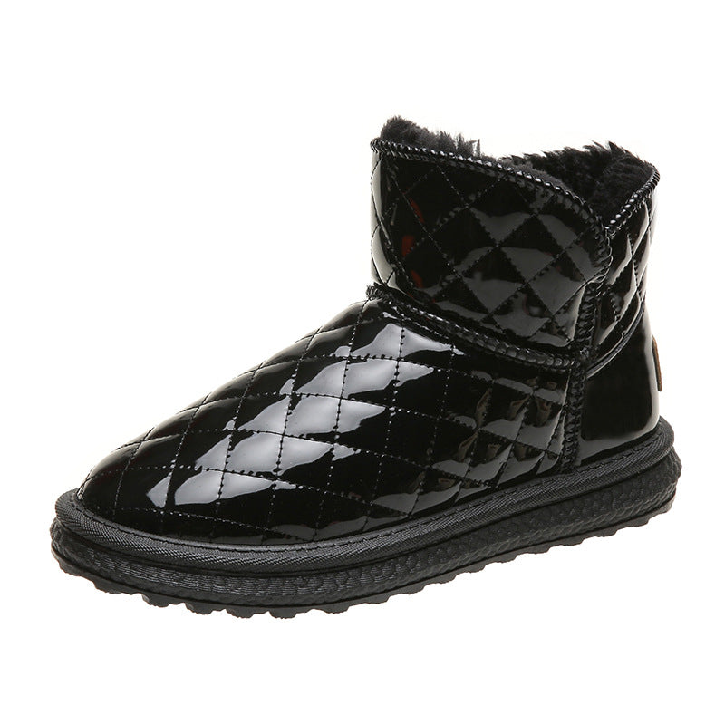 Warm Fur Lined Winter Booties Furry Waterproof Snow Ankle Boots