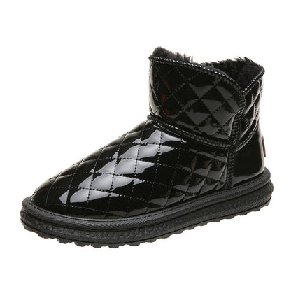 Warm Fur Lined Winter Booties Furry Waterproof Snow Ankle Boots