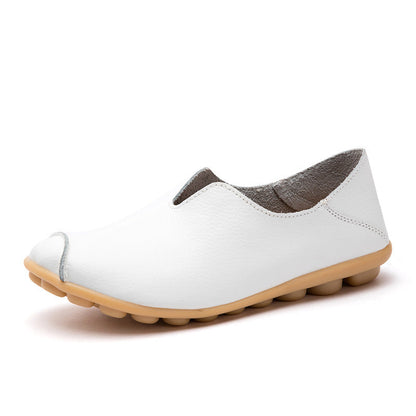 Women's Casual Flat Heel Cow Tendon Low Top Shoes