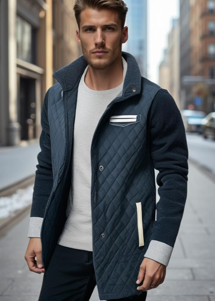 Stylish Insulated Mens Button Jacket - OutfitLondon