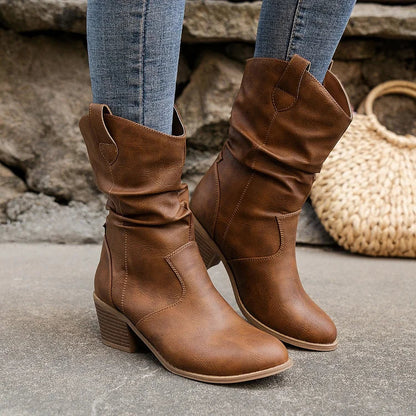 Stylish Ladies Cowboy Ankle Boots