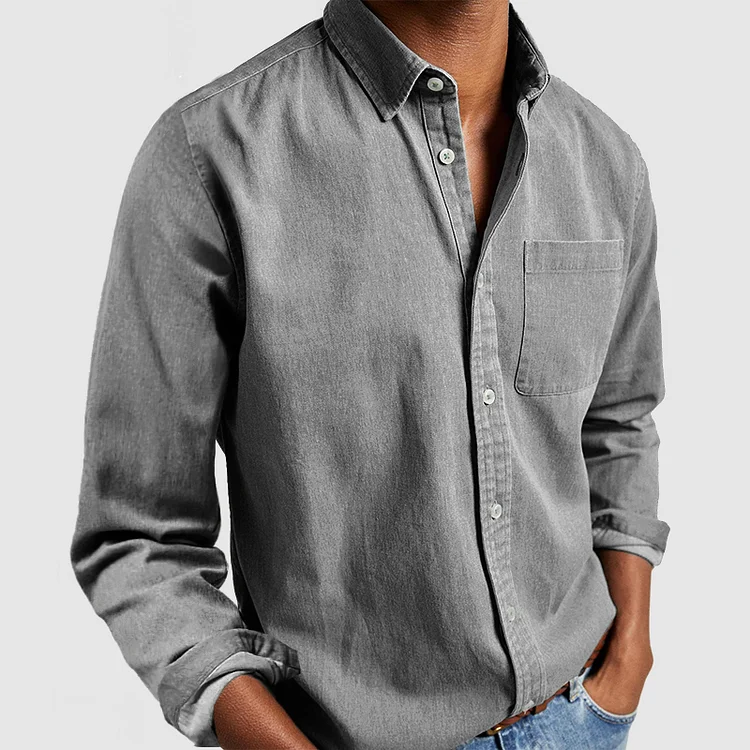 Relaxed Fit Mens Button Down Casual Shirt