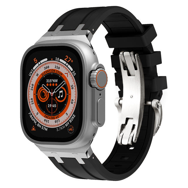 Strong Rubber Band for Apple Watch with Stainless Steel Buckle - OutfitLondon