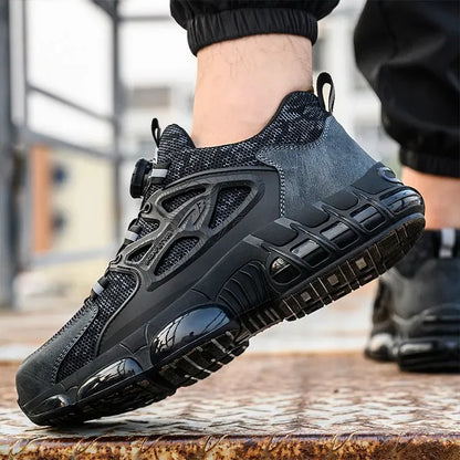 Tough Waterproof Hiking Work Boots with Grip Sole