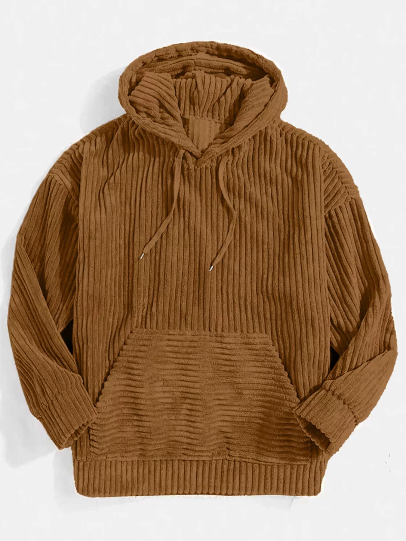 Casual Mens Corduroy Hoodie Jacket Loose Fit