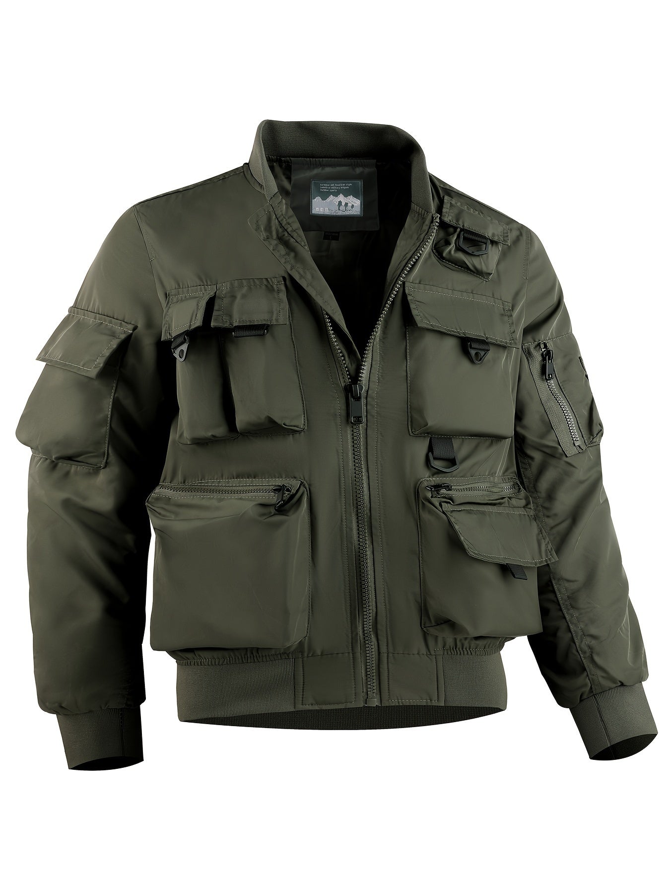 Durable Men's Outdoor Jacket with Multiple Storage Pockets