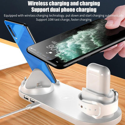 6 In 1 Wireless Charger For IPhone/Android/Type-C