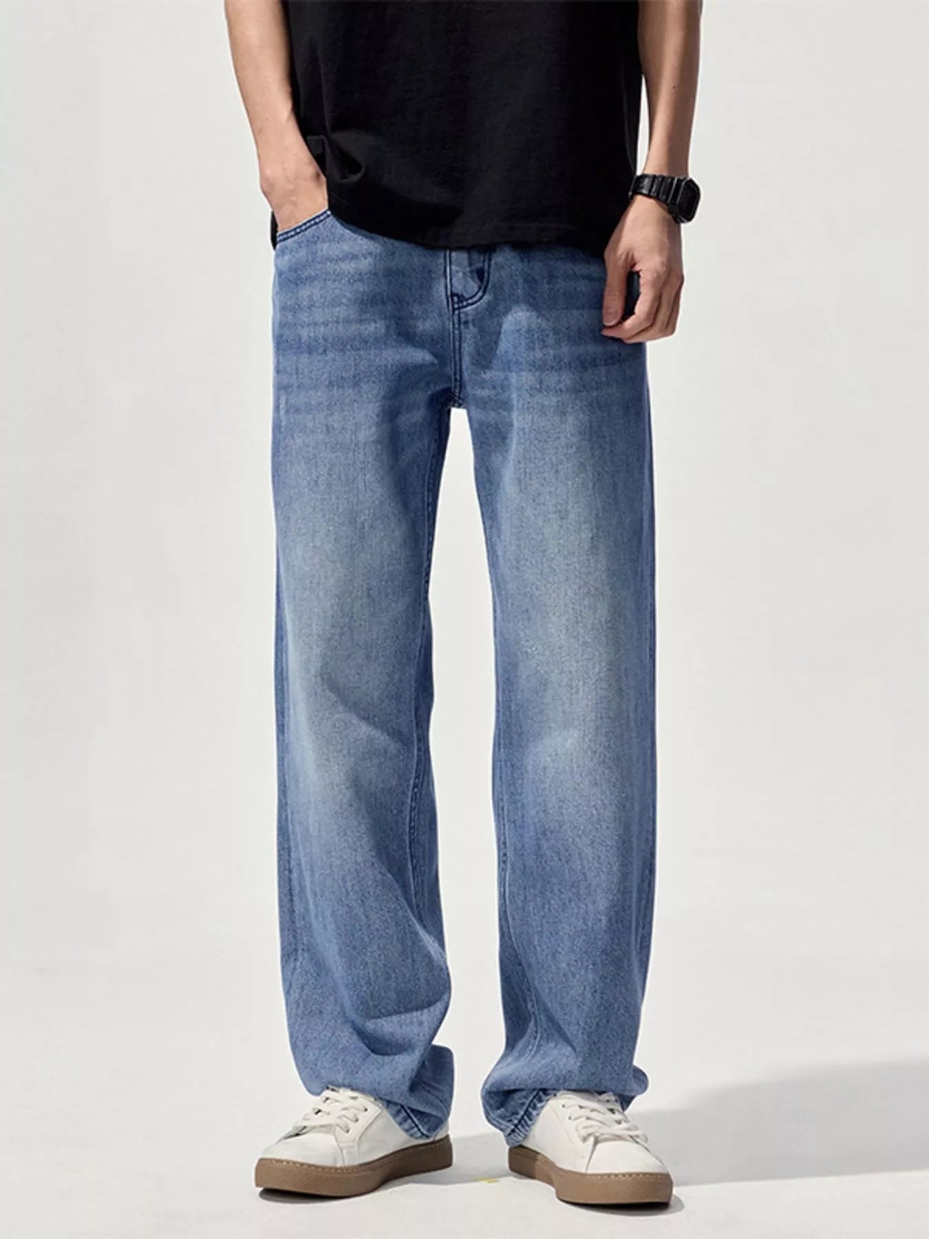 Relaxed Fit Men's Straight Jeans UK - OutfitLondon