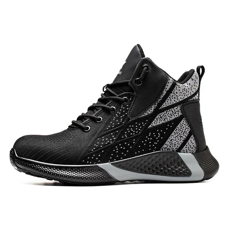 Mercury Black - Safety Work Boots Steel Cap Toe For Men / Women