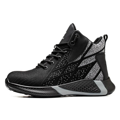 Mercury Black - Safety Work Boots Steel Cap Toe For Men / Women