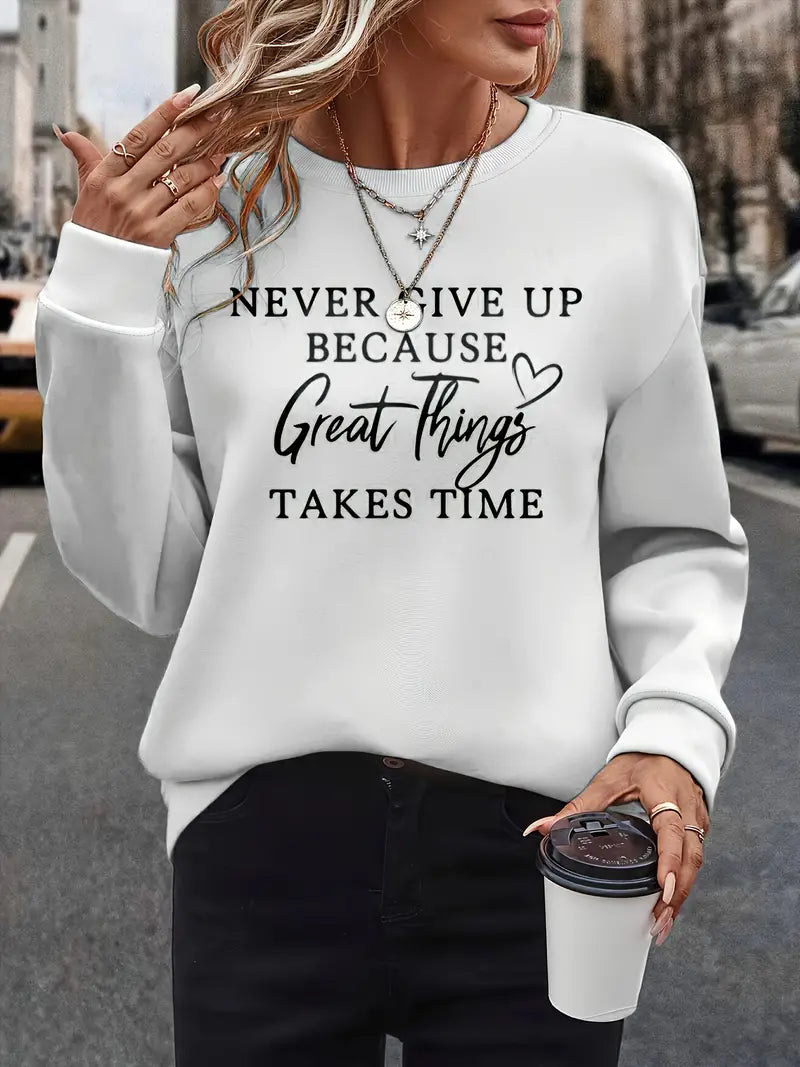 Soft Women's Graphic Pullover Sweatshirt - OutfitLondon