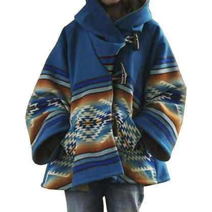 Beth Dutton Outfits Long Sleeve Hooded Jacket Printed Horn Button Coat