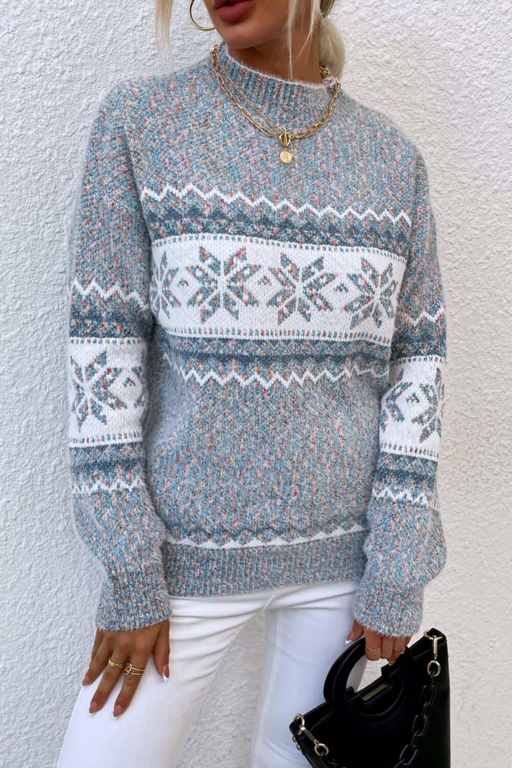Cozy Cold Weather Crew Neck Jumper Sweater - OutfitLondon