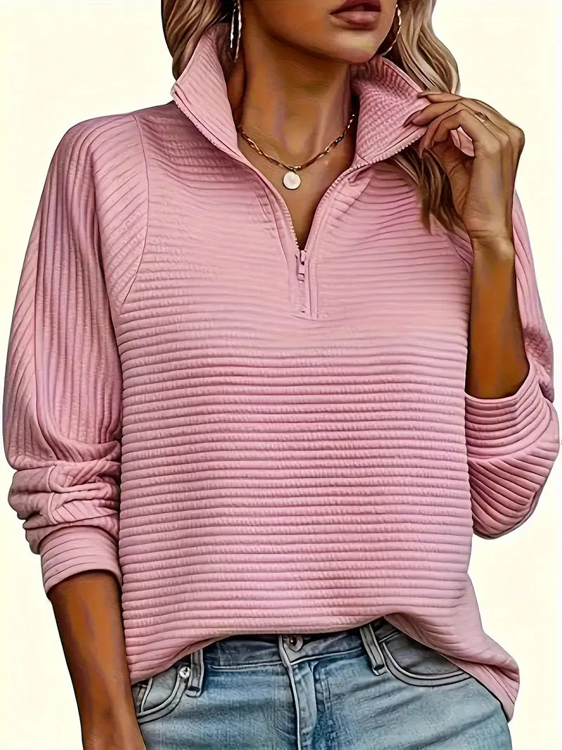 Cozy Ladies Quarter Zip Fleece Pullover