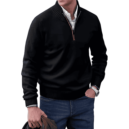 Casual Mens Quarter Zip Jumper Sweater