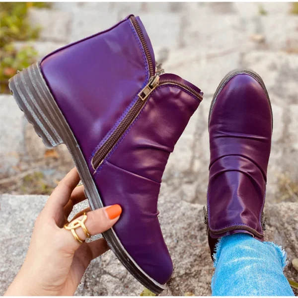 Cozy Colorful Ankle Winter Boots