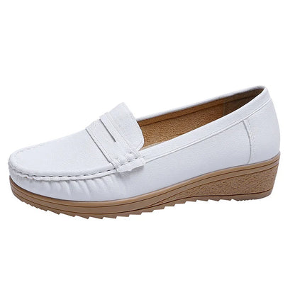 Soft Leather Easy Slip-On Loafers for Women