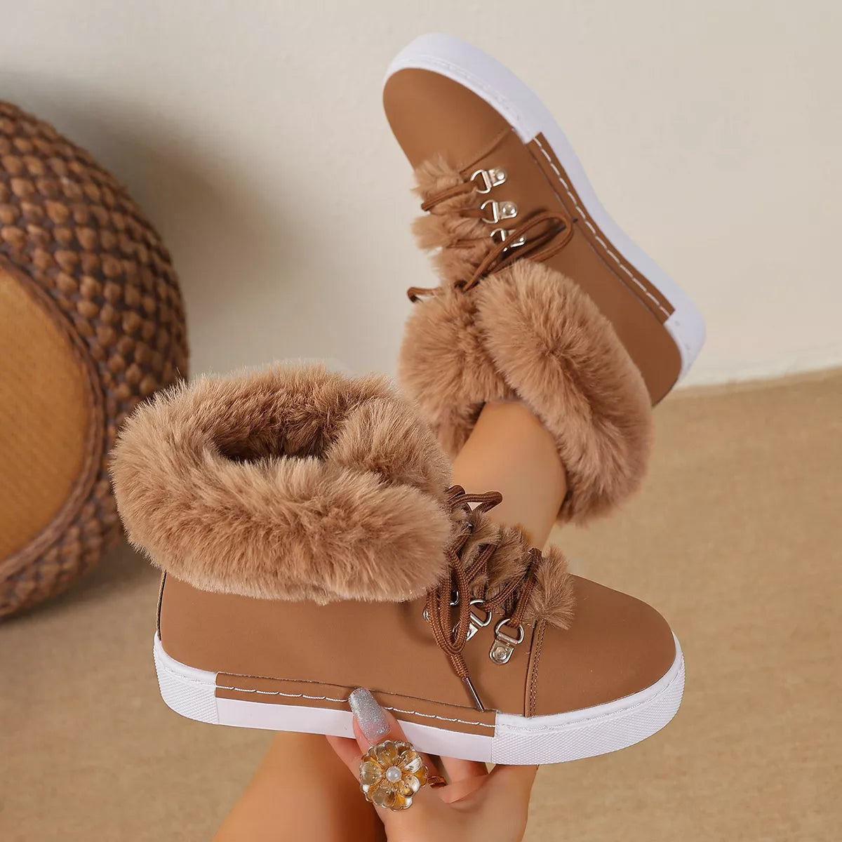 High Chunky Heel Ankle Boots