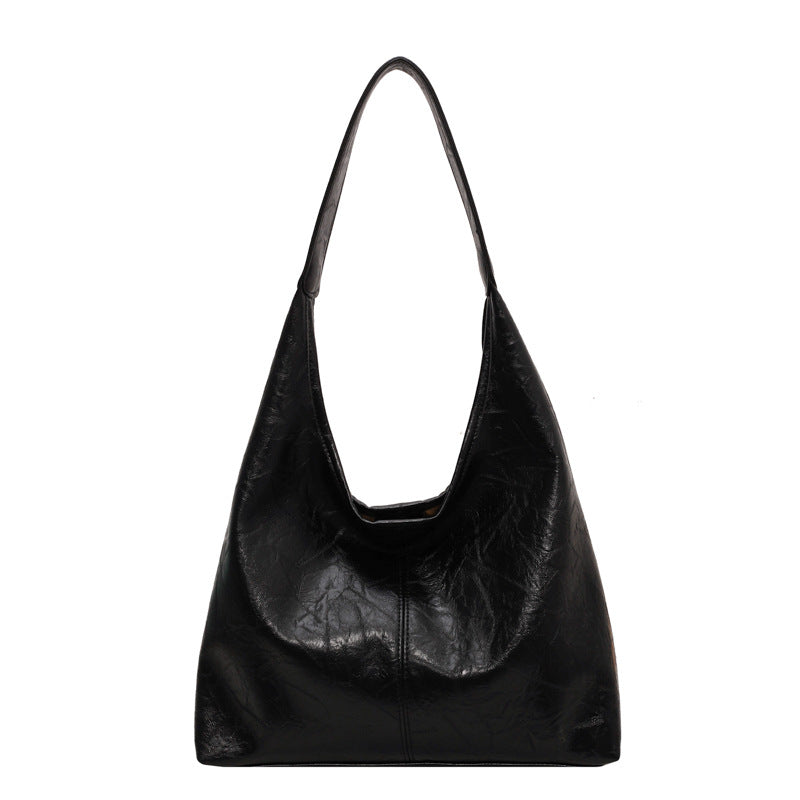 Women's Classic Leather Large Shoulder Bag