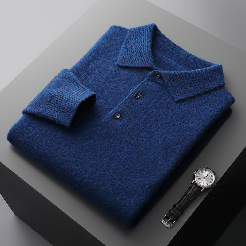Luxury Warm Merino Wool Polo Shirt