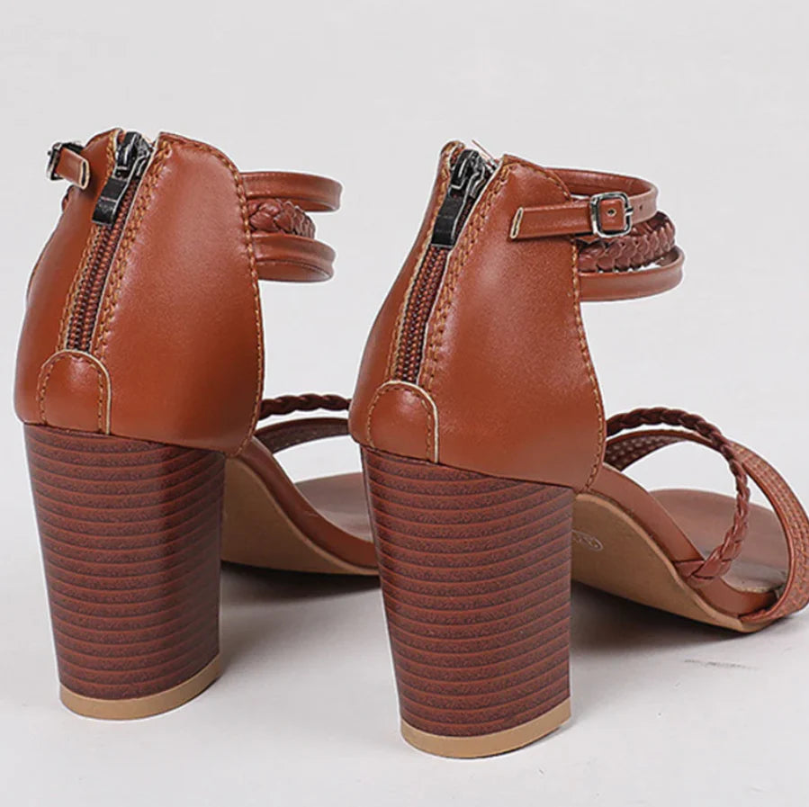 Elegant Comfort Sandals with a Stable Block Heel