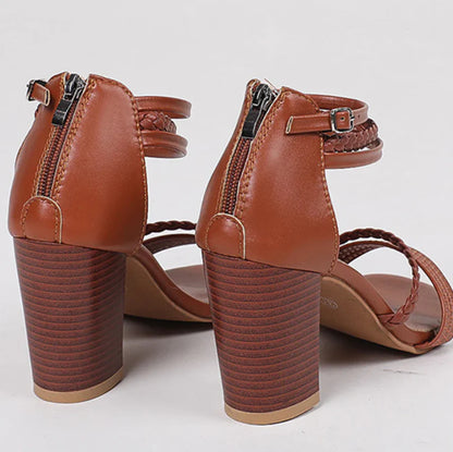 Elegant Comfort Sandals with a Stable Block Heel