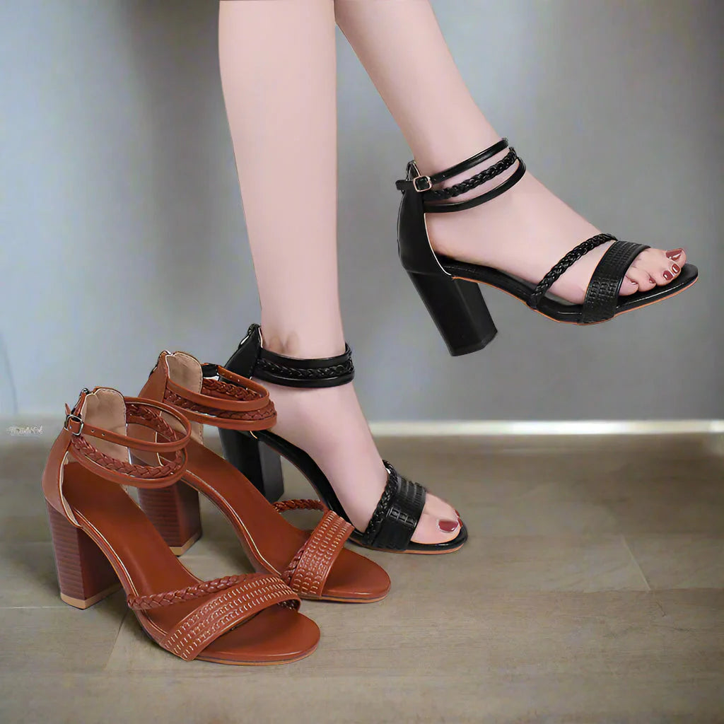 Elegant Comfort Sandals with a Stable Block Heel