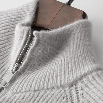 Men's Thick Zip Up Sweater Cardigan