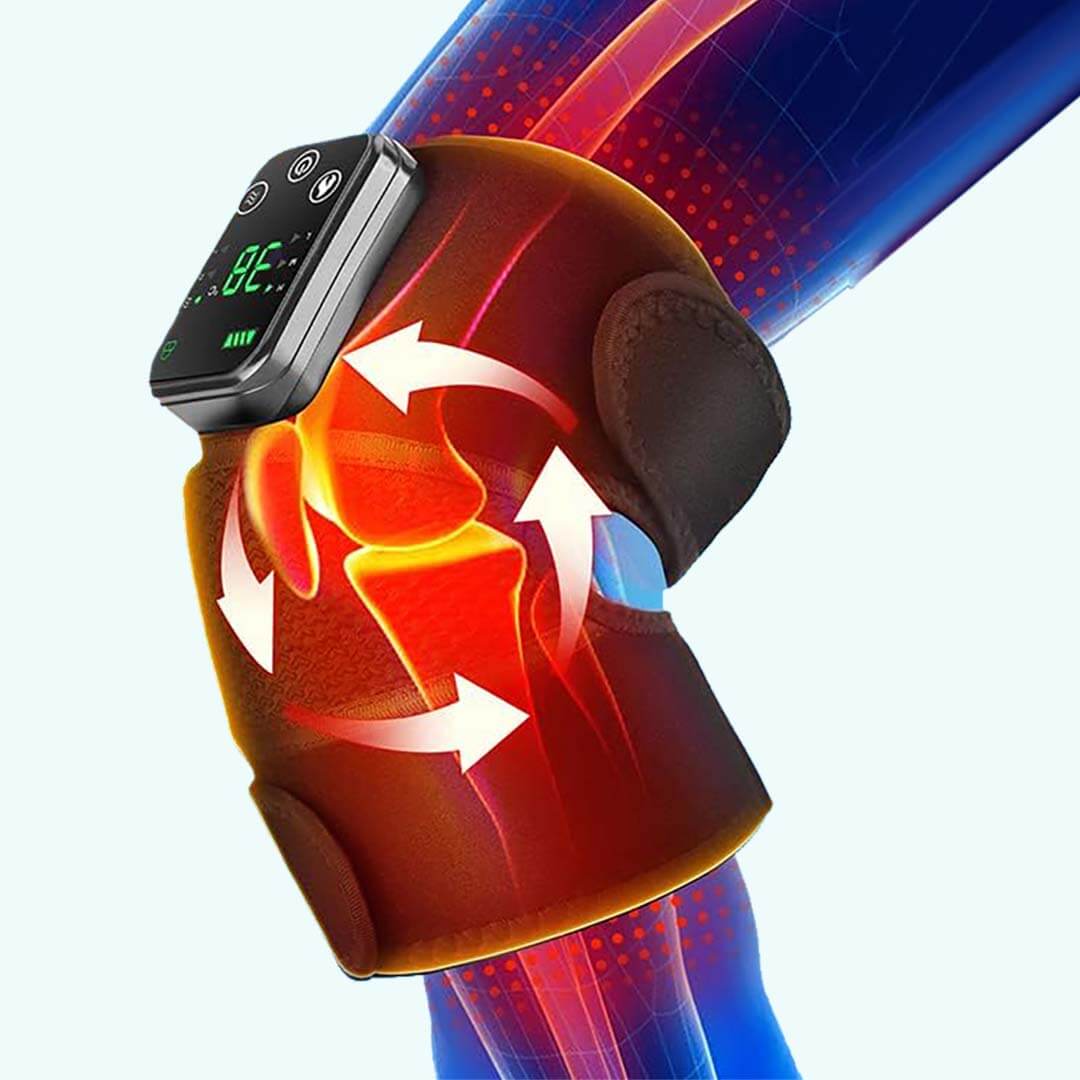 Knee Massager with Heat & Vibration, Heated Knee Brace for Knee Pain Relief