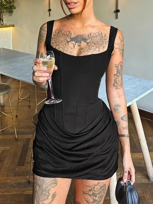 Trendy Ruched Bodycon Party Mini Dress