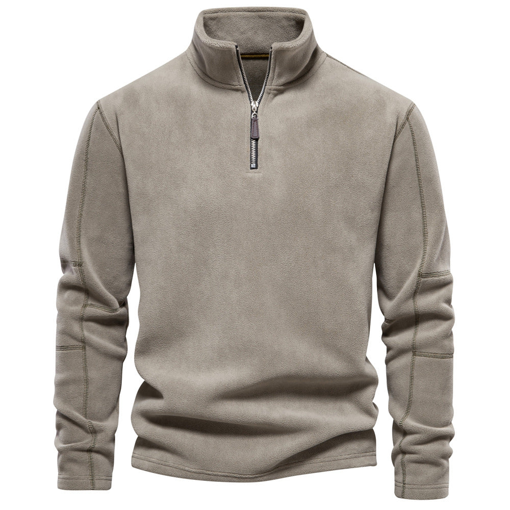 Men's Casual Zip-Up Stand-Collar Sweatshirt