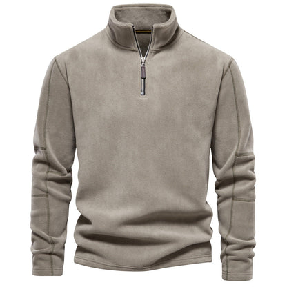 Men's Casual Zip-Up Stand-Collar Sweatshirt