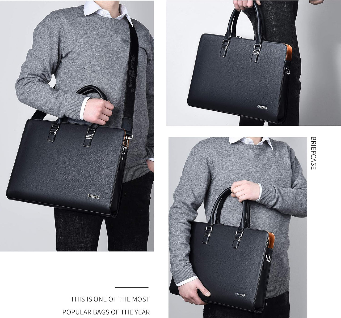 Premium Leather Executive Laptop Bag