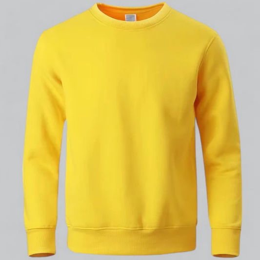 Men's Simple Relaxed Fit Crew Neck Sweater - OutfitLondon
