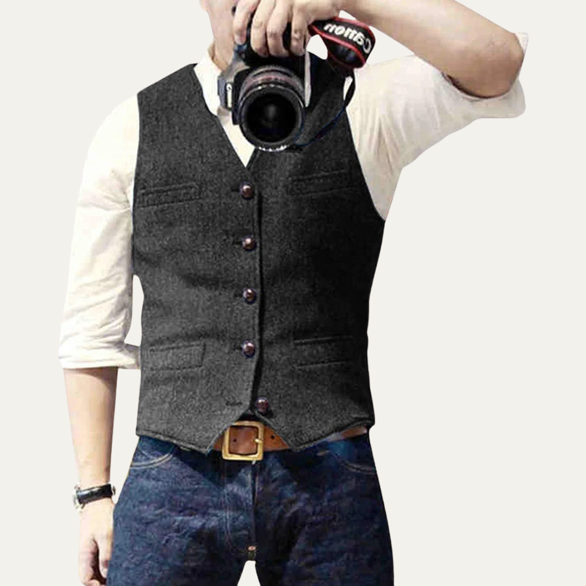 Classic Men's Quilted Waistcoat Vest