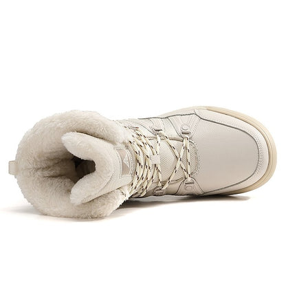 Warm Fuzzy Lace Up Ankle Boots for Women