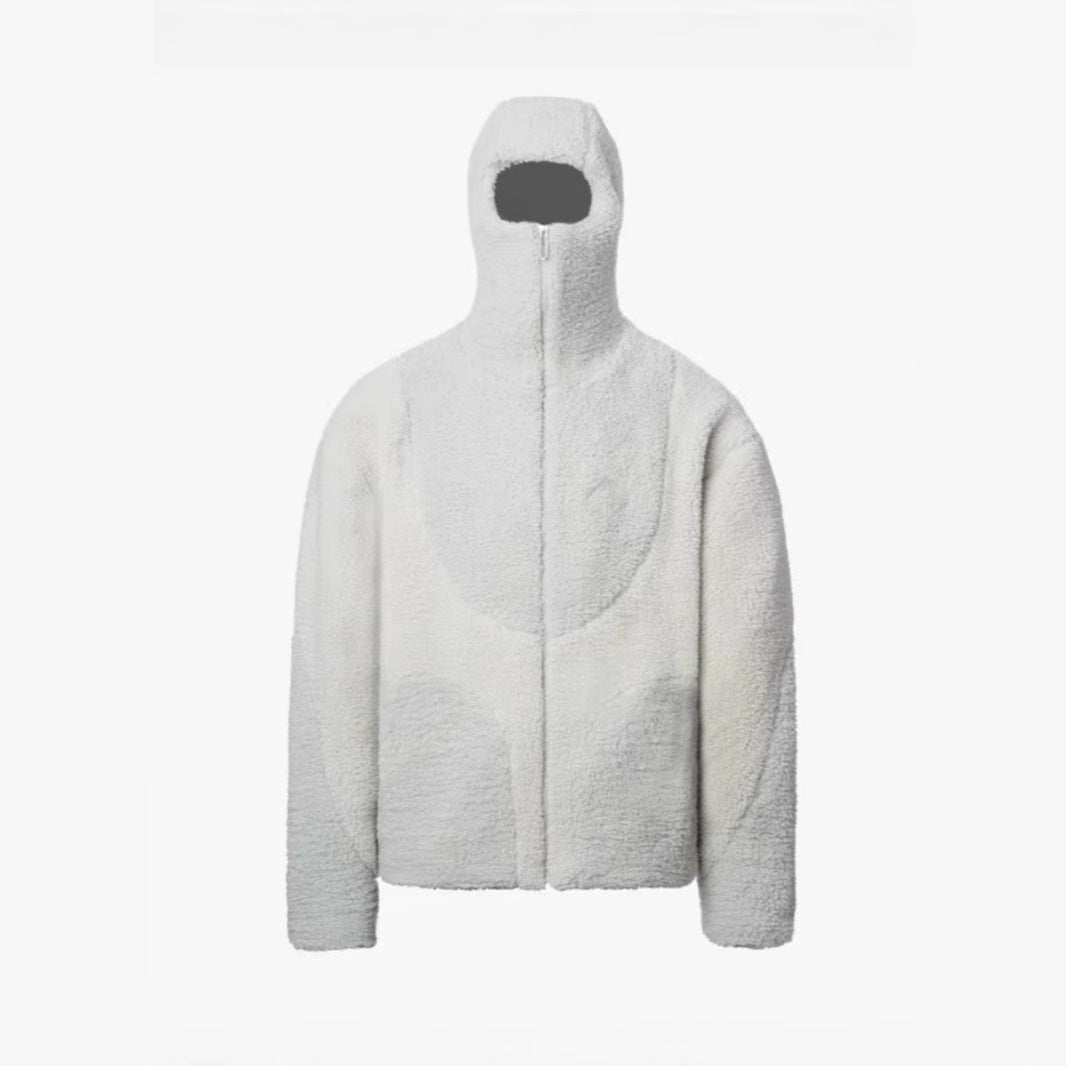 Men's Casual Wool Blend Zip-Up Hoodie