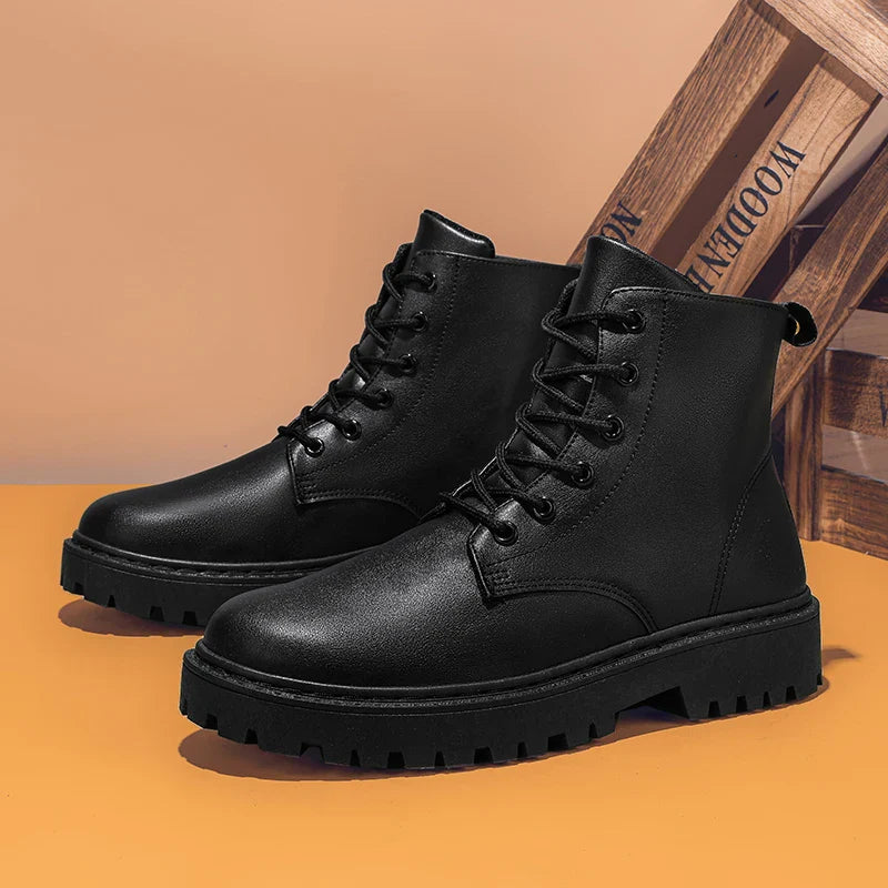 Men’s Waterproof Lace-Up High Top Anti Slip Boots