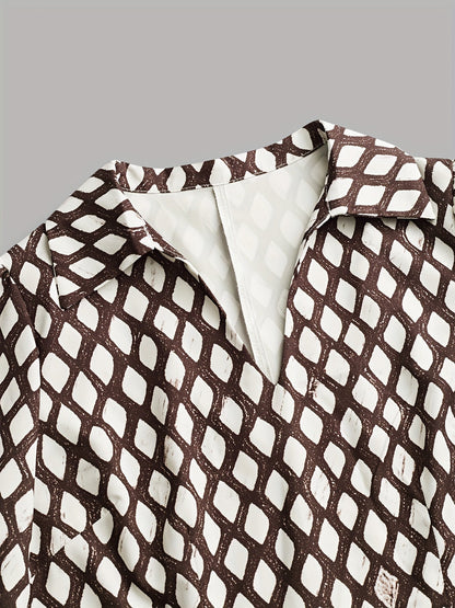 Classic Geometric Pattern Women's Dress