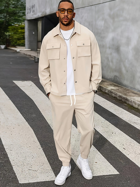 Relaxed Fit Sports Sweater Pantsuit Set - OutfitLondon
