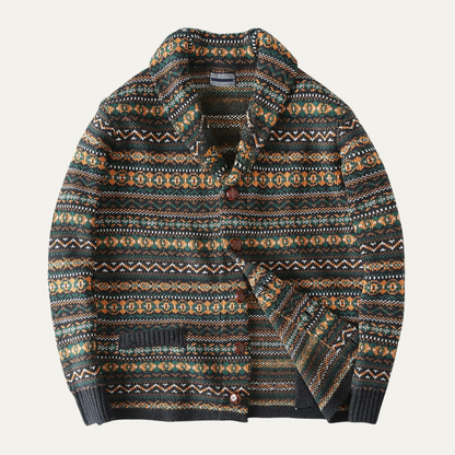 Classic Mens Nordic Wool Knit Winter Sweater