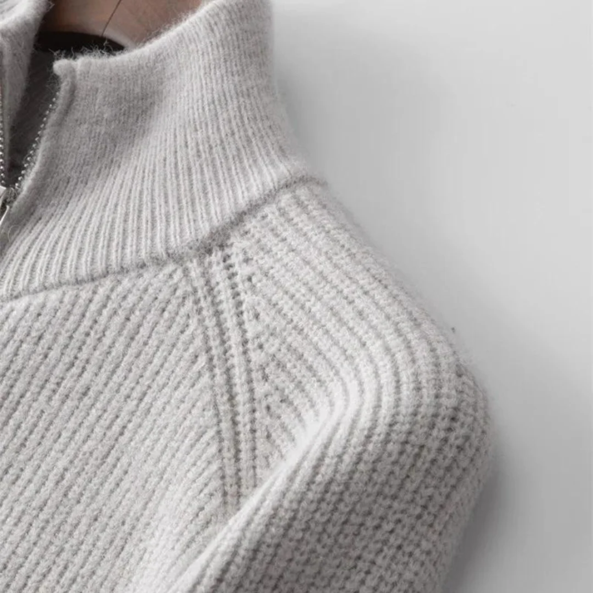 Men's Thick Zip Up Sweater Cardigan