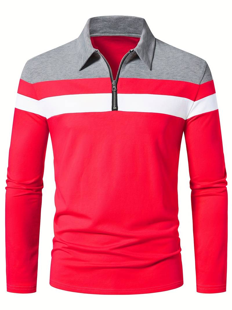 Classic Mens Zip Polo Shirt