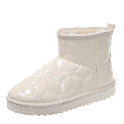 Waterproof Warm Fur Platform Snow Booties Winter Ankle Boots