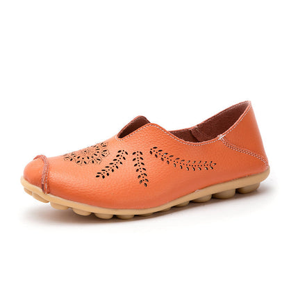 Slip On Loafers Hollow Flat Bottom Women Shoes