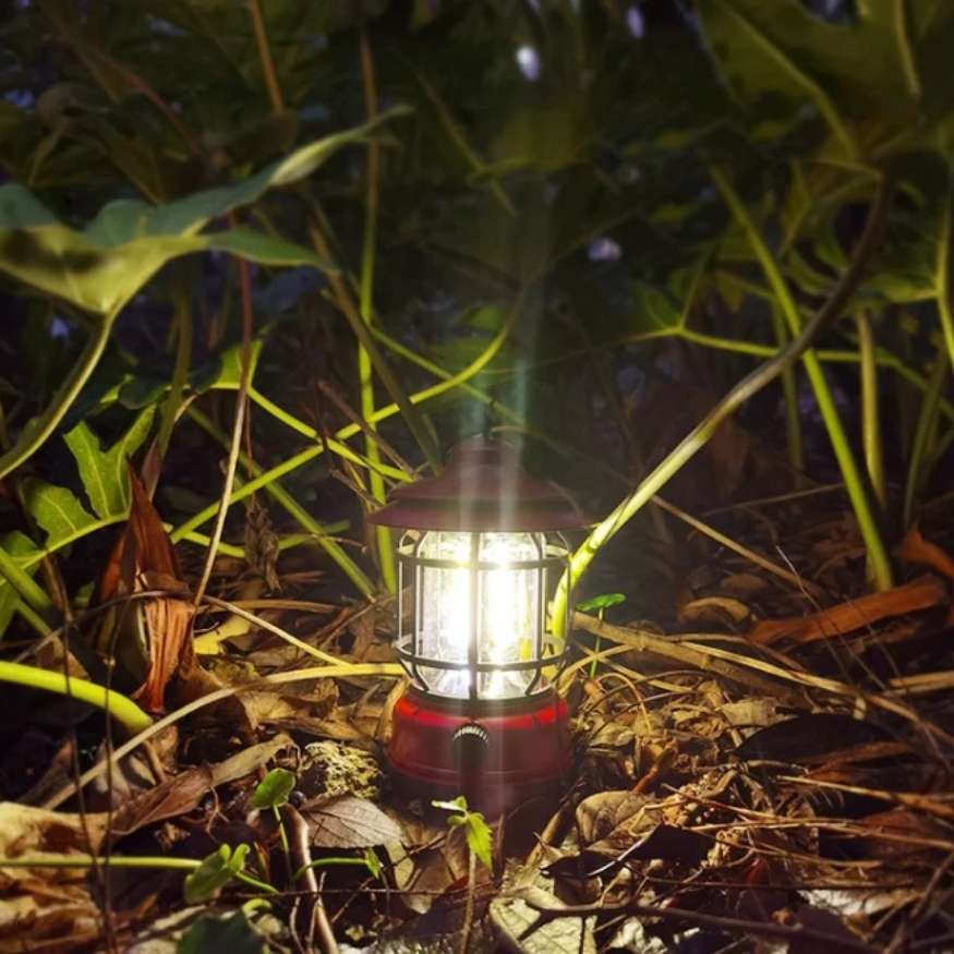 Rechargeable Camping Lantern – Vintage-Style LED with Dimmable Light