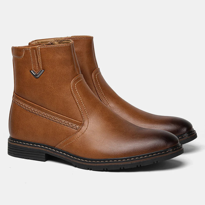 Classic Men's Insulated Leather Ankle Boots