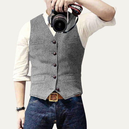 Classic Men's Quilted Waistcoat Vest